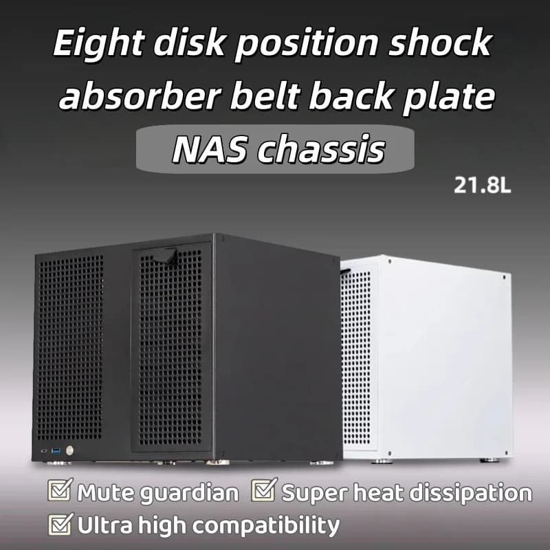 8-bay NAS case ATX power supply MATX motherboard full-height pcie home storage Computer Components Cases and Towers
