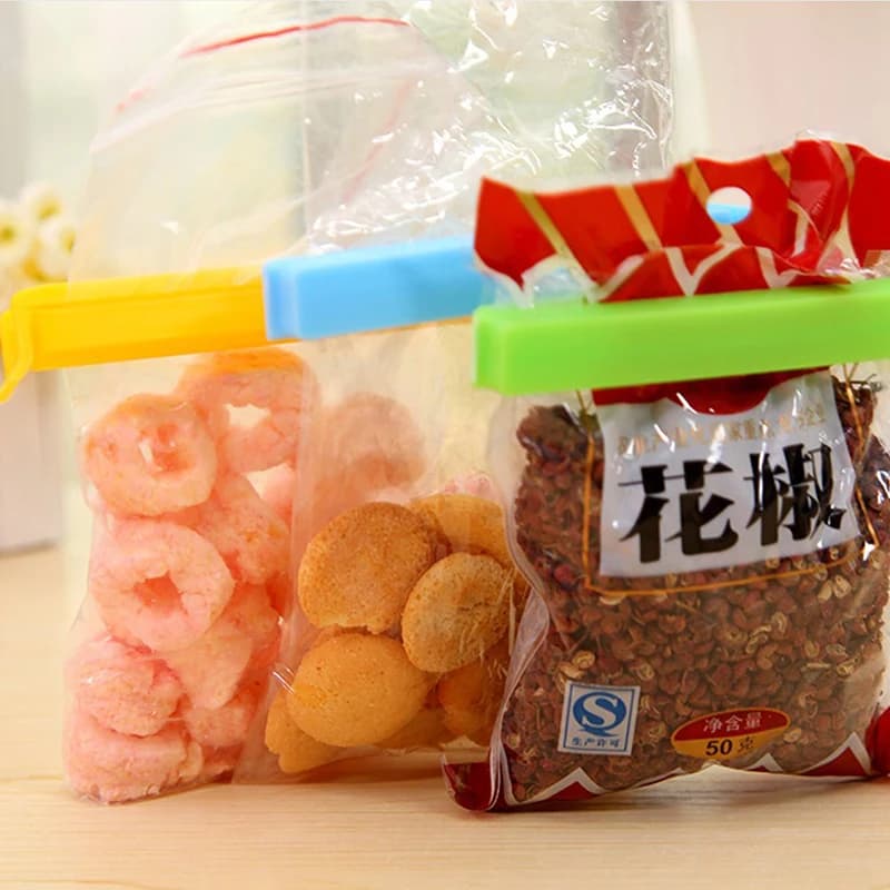 1/6/12pcs Keep Food Fresh Sealing Clip Portable Folding PP Kitchen Storage Food Snack Seal Clamp Practical Kitchen Accessories