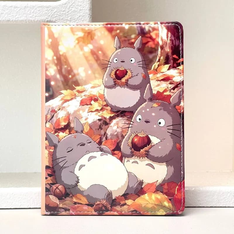 My Neighbor Totoro A5 PU Leather Notebook Printed Cover Full Color Pages Diary Book Portable Hand Journal Notepad Stationery