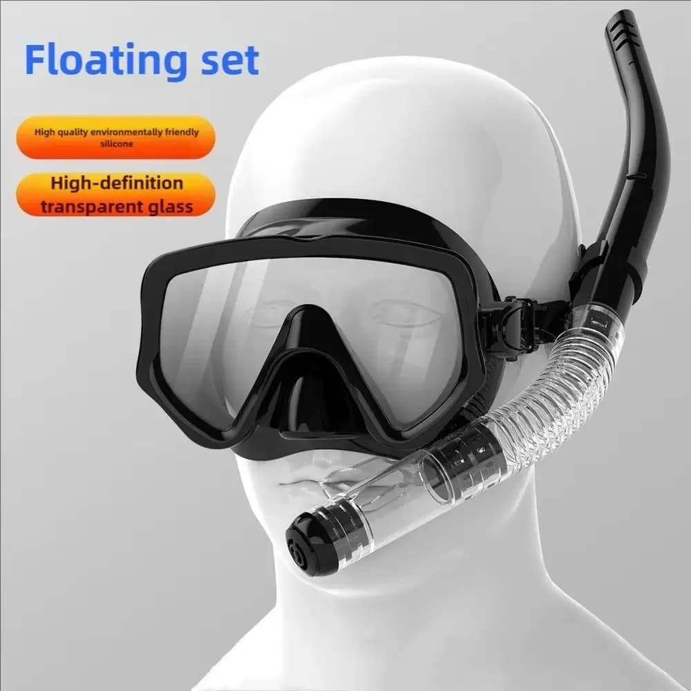 Swimming Goggles Underwater Snorkeling Mask Waterproof Anti Fog Diving Snorkeling Mask Safe Clear Vision Dry Snorkel Set Adult