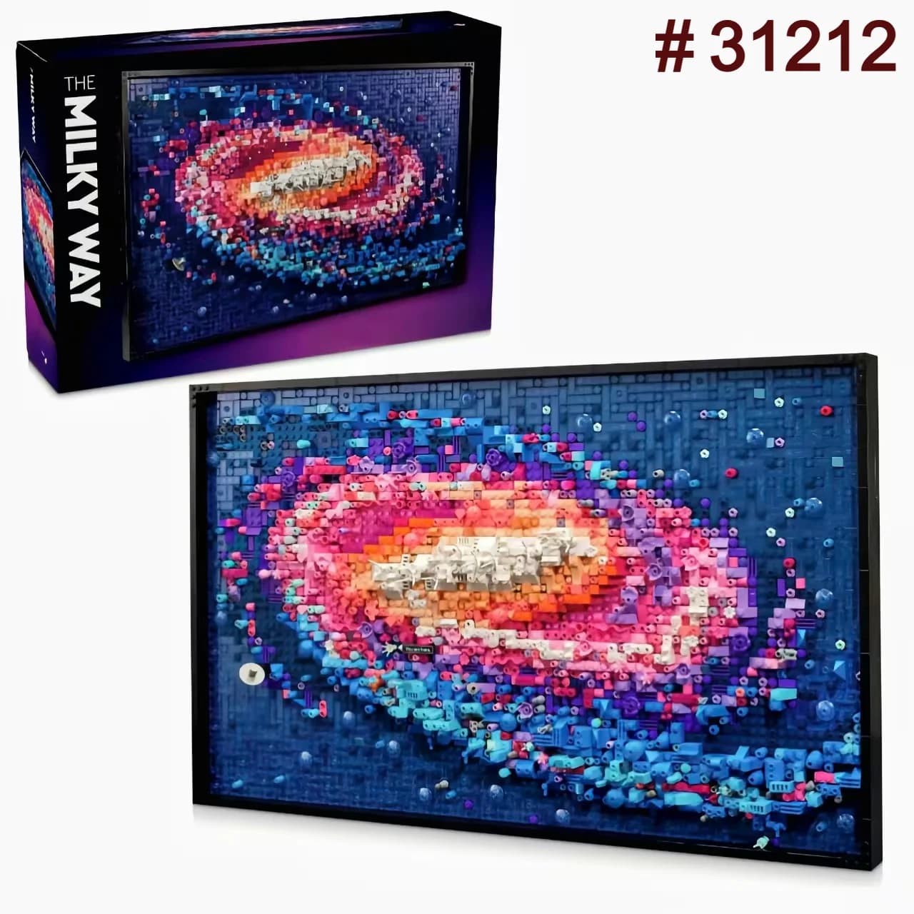 Set di Blocchi da Costruzione 3091 Pezzi, Opera d'Arte Spaziale, Universo Stellato 31212, Via Lattea, Modello Puzzle Ornamentale, Giocattoli per Regalo di Compleanno