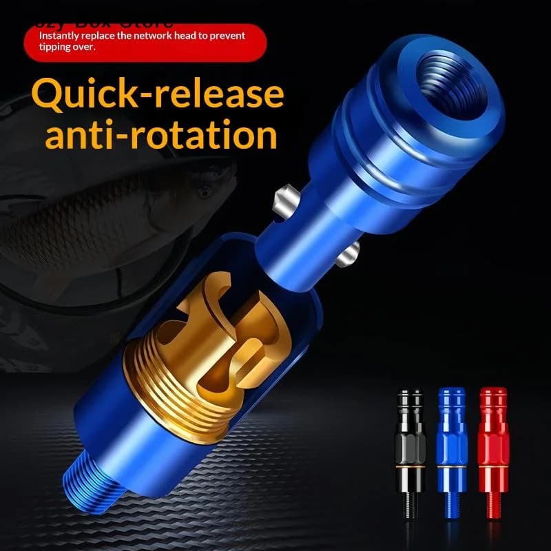 [ZY]Landing Net Head Adapter Anti-rotation Fish Landing Net Screw Prevent Fish Running Fishing Landing Harpoon Fishing Tool[ZY]