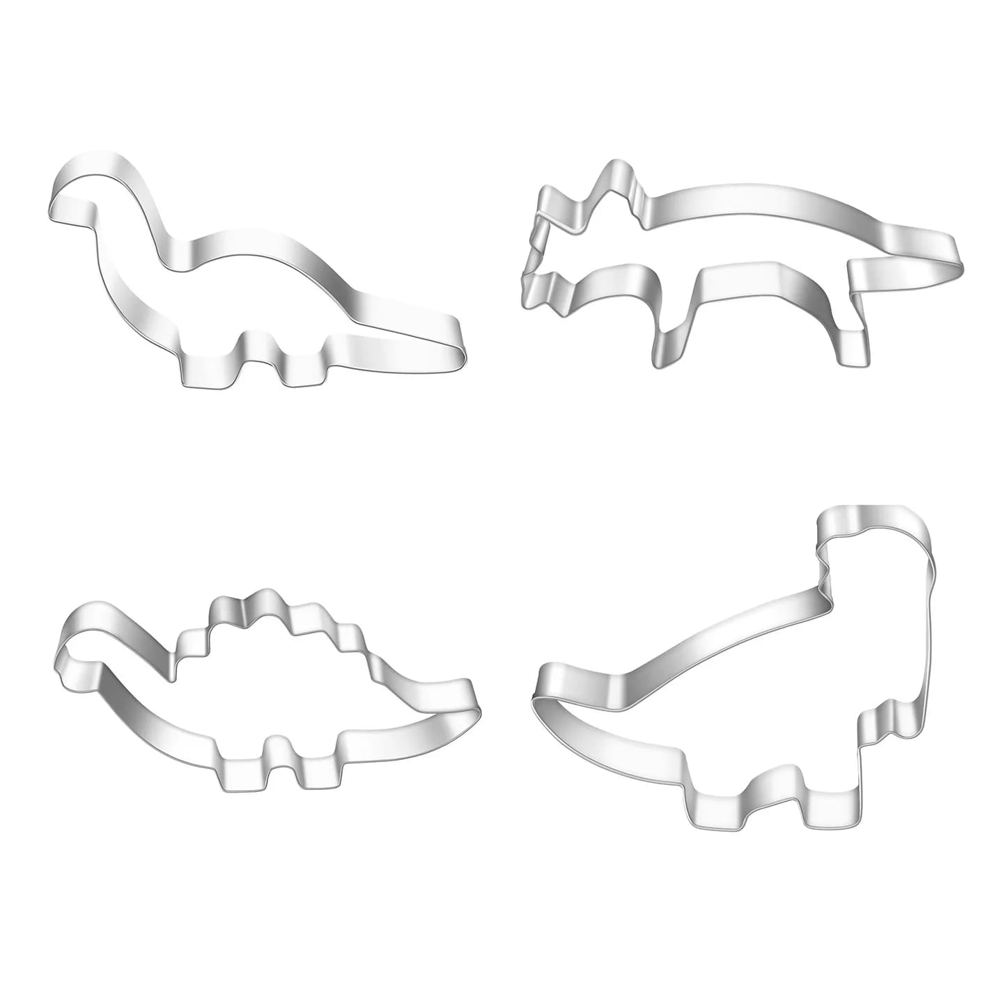 4pcs/set Stainless Steel Dinosaur Fondant Cake Biscuit Cookie Cutter Decorating Tool Mold Mould D986