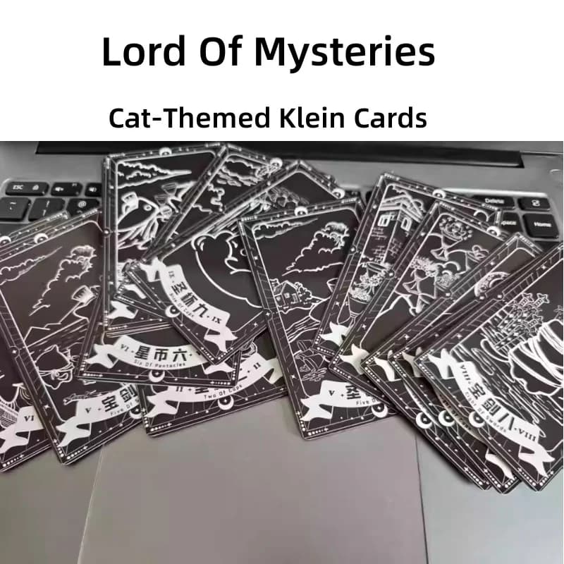 Anime Lord Of Mysteries Goods Mazzo di tarocchi Klein a tema gatto, un set regalo giocattolo da 78 carte