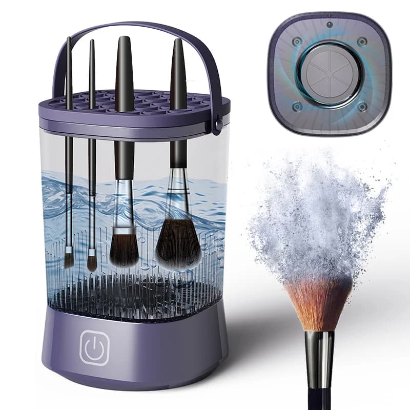 Electric Brush Cleaner: Automatic Brush Cleaning Tool, USB Rechargeable Cleaning Device
