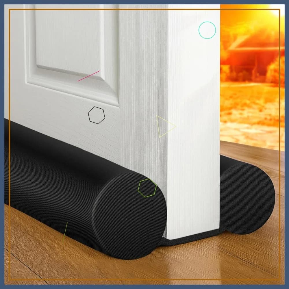 Paraspifferi Sottoporta 38" Nero - Riduttore di Rumore, Protezione dal Freddo, Guarnizione Insonorizzante, Sigillante per Fessure