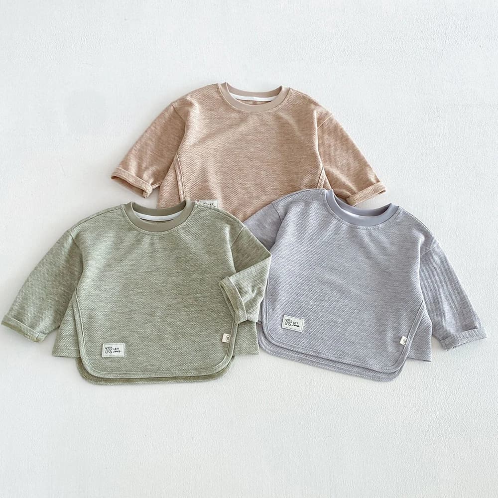 MILANCEL Kids Clothes Girls T-shirt 1-6T Solid Color Patch Boys Tee Loose Thin Kids' Tops and T-shirts Children Undershirt