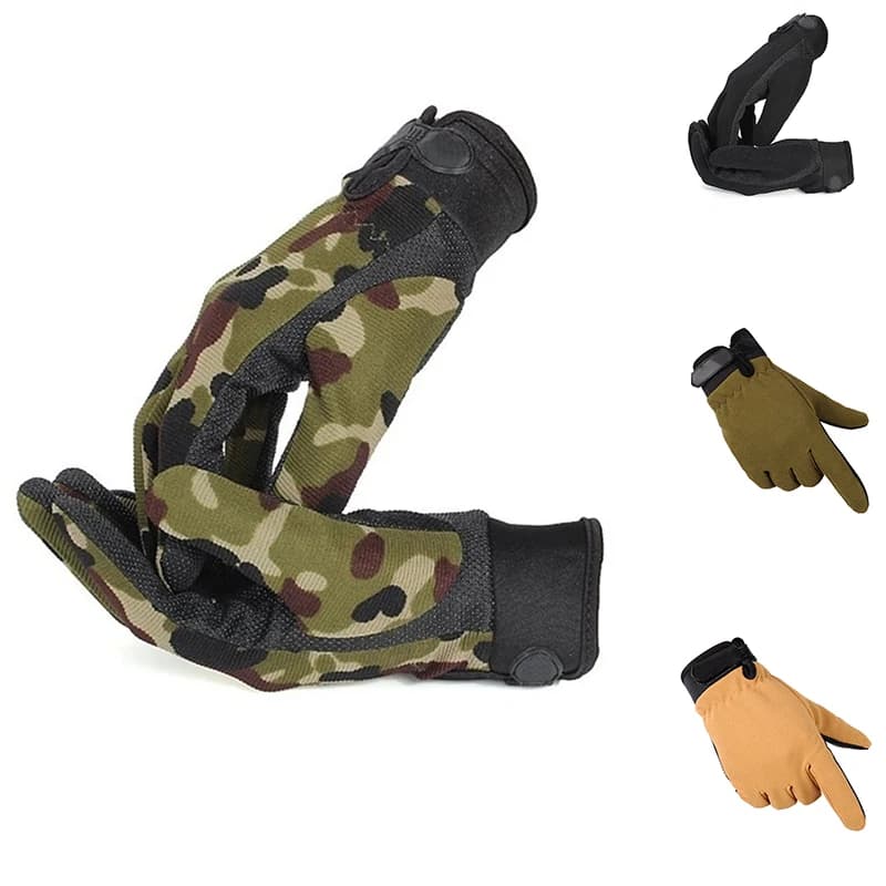 2026 Summer Spring Mens Lightweight Breathable Tactical Gloves Ice Silk Riding Non-Slip Wearable Full Finger Half Finger Gloves
