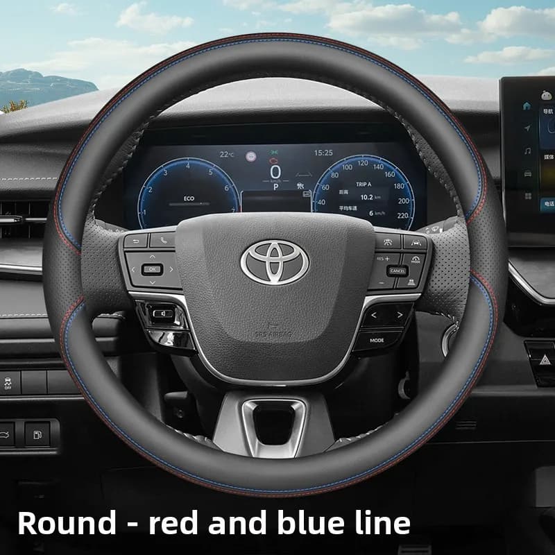 Leather Car Steering Wheel Cover for Toyota Rav4 CHR Hilux Yaris Auris Aygo Corolla Cross Raize Camry Toyota Car Accessories