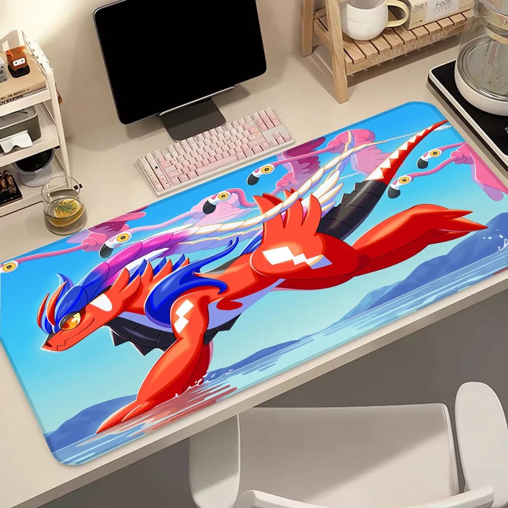 Tappetino per mouse P-pokemon Koraidon Anime Colorful Gamer Cabinet HD Mousepad Tappetino per tastiera Tappetino per laptop Accessori per PC da gioco Tappetino da scrivania in gomma