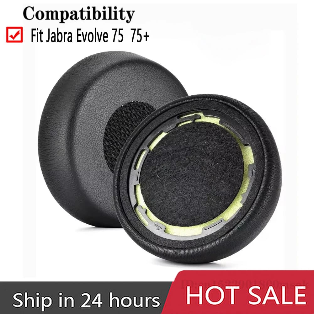 Cuscinetti auricolari in morbida pelle proteica per Jabra evolve 75 75+ evolve75 cuffie memory foam cuscinetti auricolari di ricambio