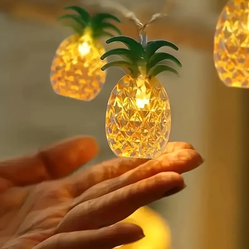 1.5M 10LED Pineapple String Lights Iron Art Fruit Decorative Lights Led Fairy Lights for Home Garden Patio Christmas Party Decor