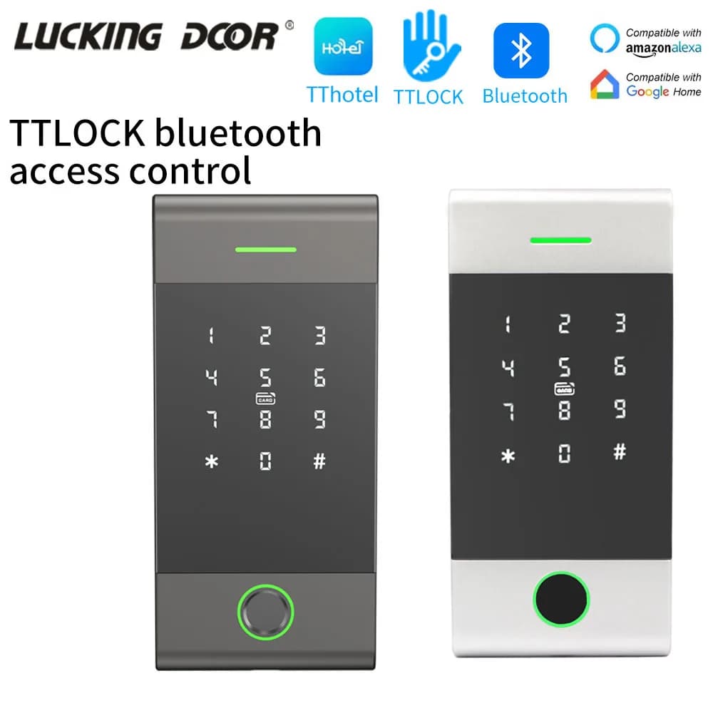 Tastiera di controllo accessi in metallo RFID sistema di blocco elettrico impermeabile per impronte digitali TTLock App Gateway di controllo remoto funziona con Alexa