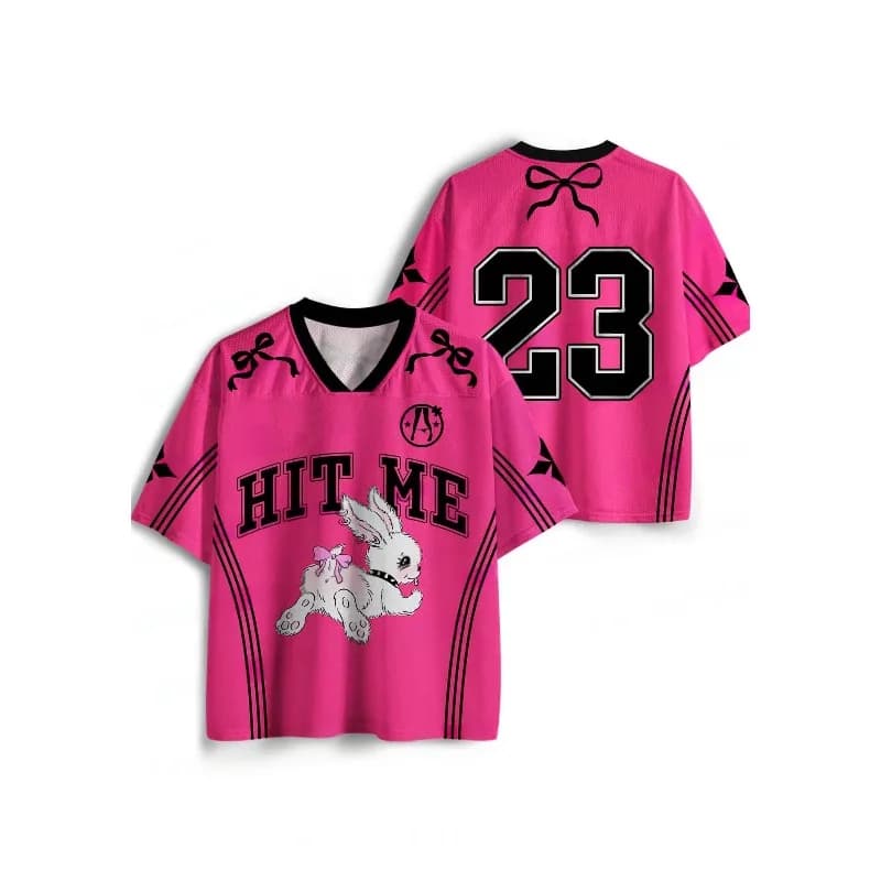 2026 New Jersey Sports Short Sleeved T-shirt, V-neck Short Sleeved T-shirt, Y2K Sports Fashion 3D Printed Quick Drying Jersey