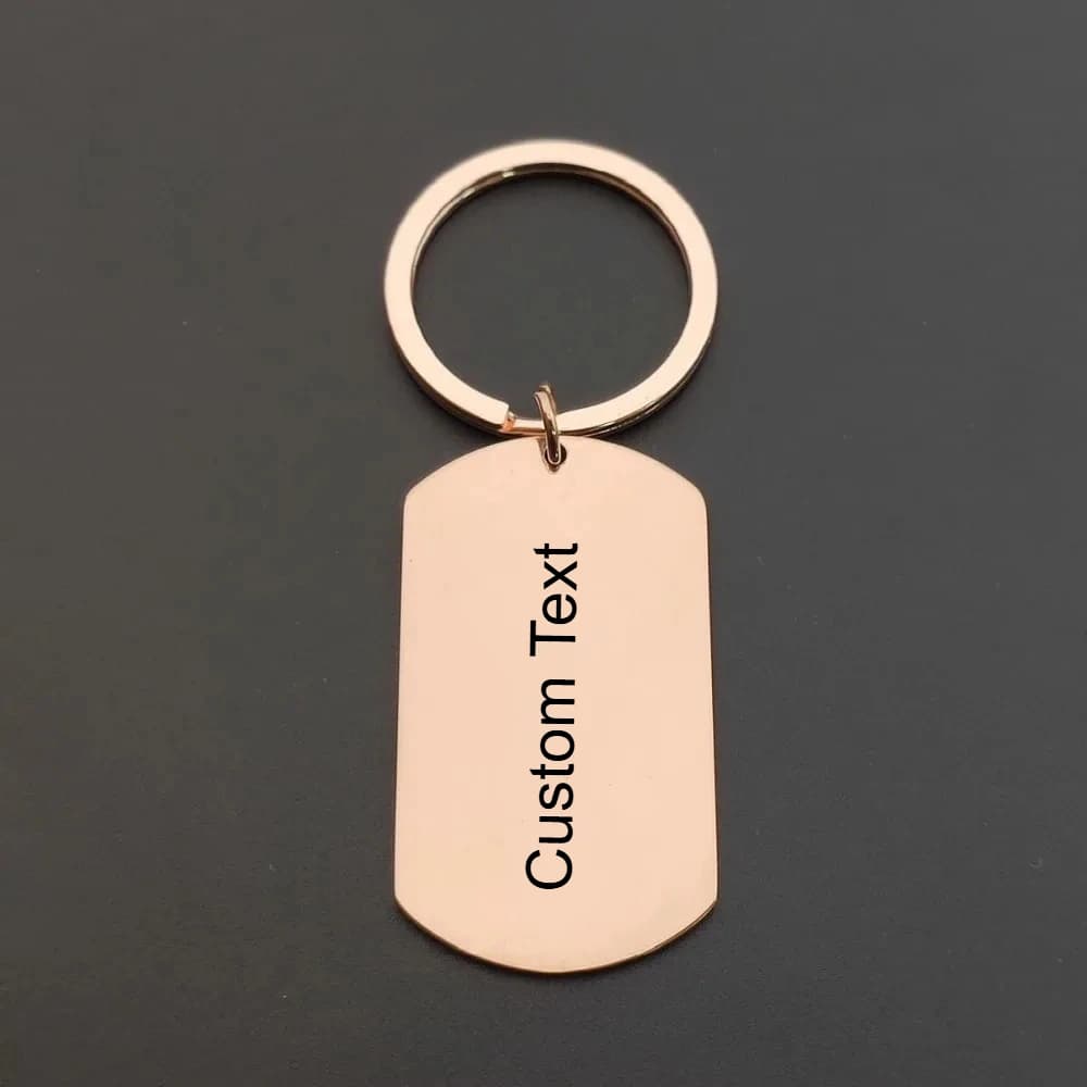 Portachiavi Personalizzato in Acciaio Inossidabile, Targhetta Militare in Metallo per Cani, Ciondolo con Incisione Laser, Anello Portachiavi per Auto, Regalo