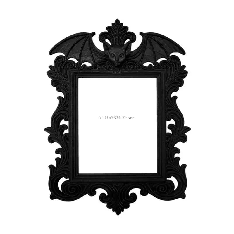 Cornice gotica con pipistrello Decorazione per feste Halloween Espositore per foto vintage