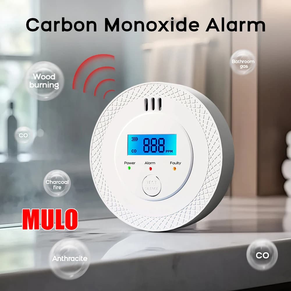 Nuovo allarme rilevatore autonomo di monossido di carbonio con allarme rilevatore di monossido di carbonio alimentato a batteria per uso domestico, cucina, ufficio