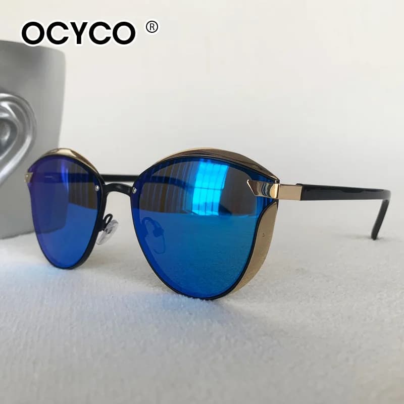 Occhiali da Sole Polarizzati di Lusso OCYCO per Donne, Modello Cat Eye a Specchio, Protezione UV400 per Viaggi e Guida all'Aperto