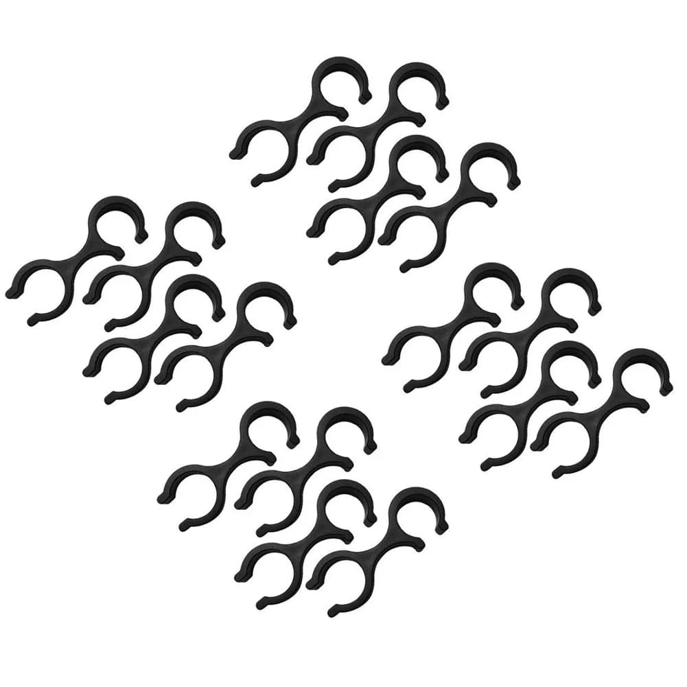 20 8-shaped trekking pole connectors, lightweight plastic, for hiking sticks with an internal diameter of 18 mm