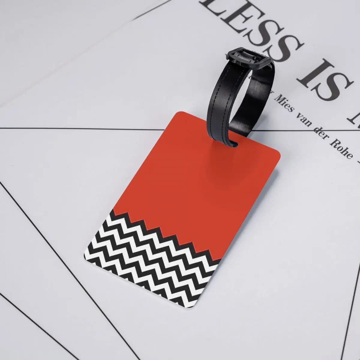 Etichette per Bagagli Ispirate a Black Lodge Twin Peaks, Porta Etichette per Valigie e Bagagli da Viaggio con Spazio per Nome, Indirizzo e ID