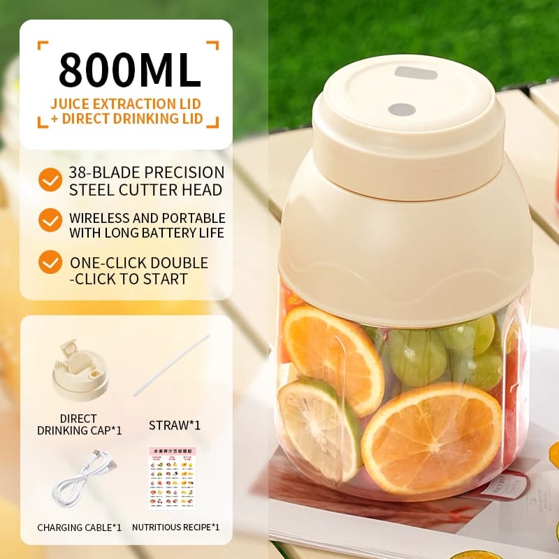 1 set di frullatori elettrici, frullatori portatili ricaricabili per frullati e milkshake, adatti per ufficio, palestra e viaggi