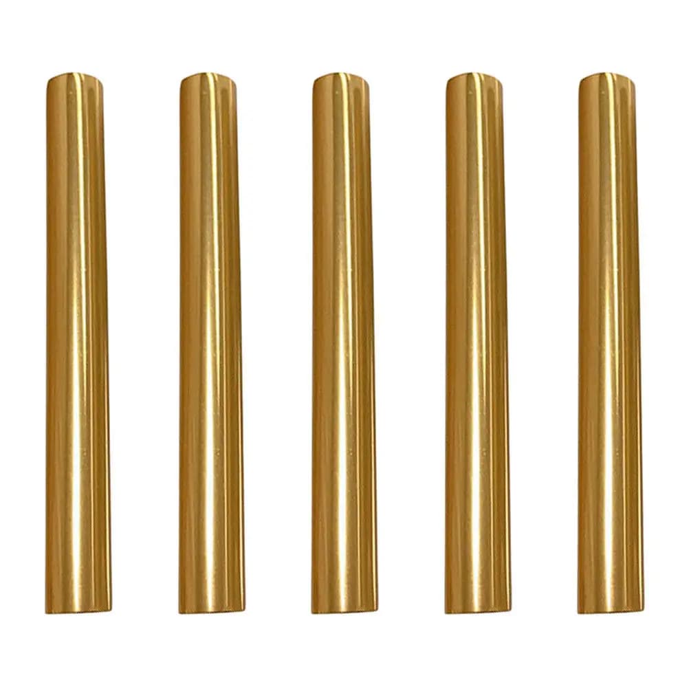 5 Pezzi Cappucci in Metallo per Pennelli da Manicure, Coperture Protettive Sigillate in Lega di Zinco per Pennelli Unghie, Accessori Decorativi per Nail Art