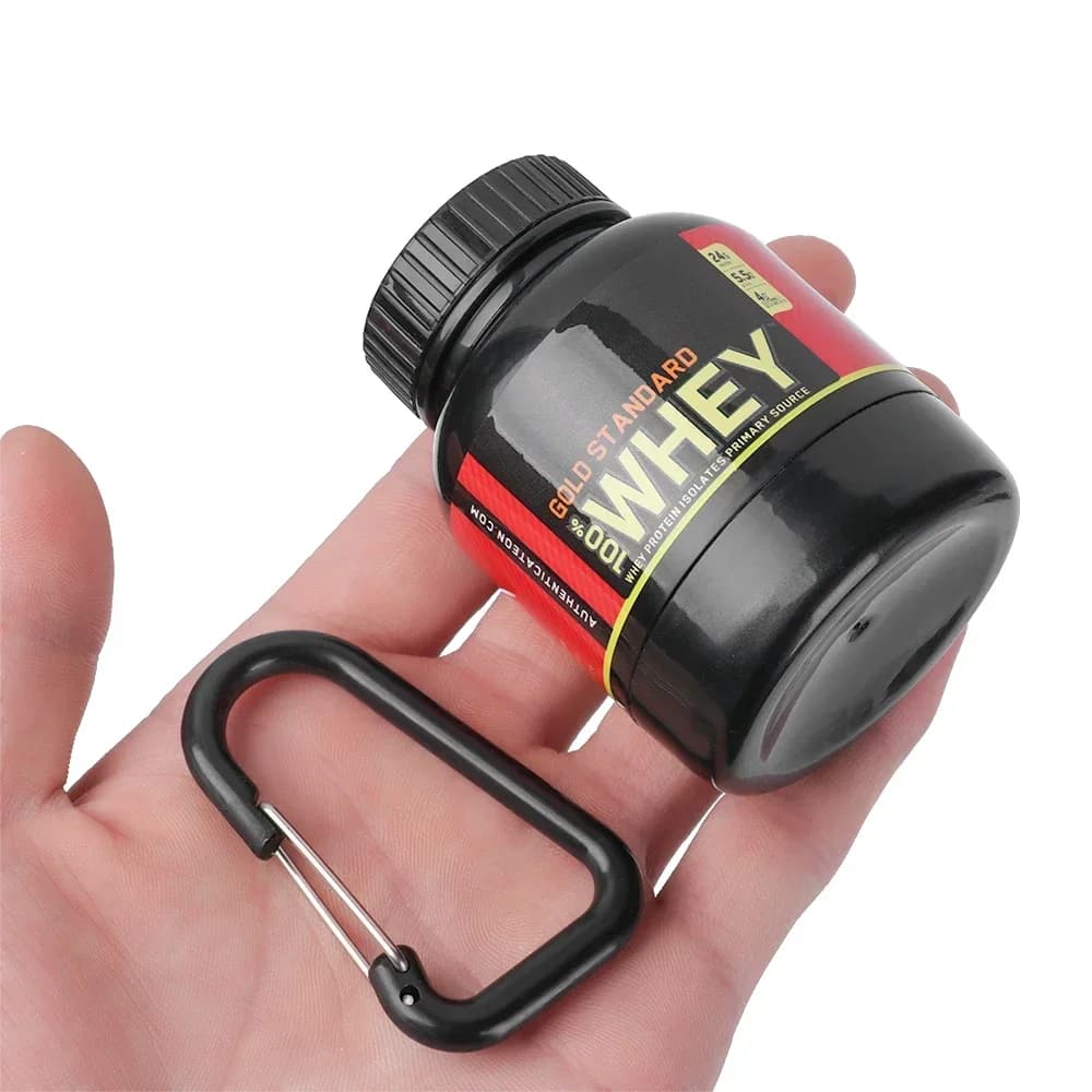 20PCS 100ML Mini Protein Powder Bottles Portable With Keychain Funnel Health Medicine Bottle Small Water Cup Outdoor Storage