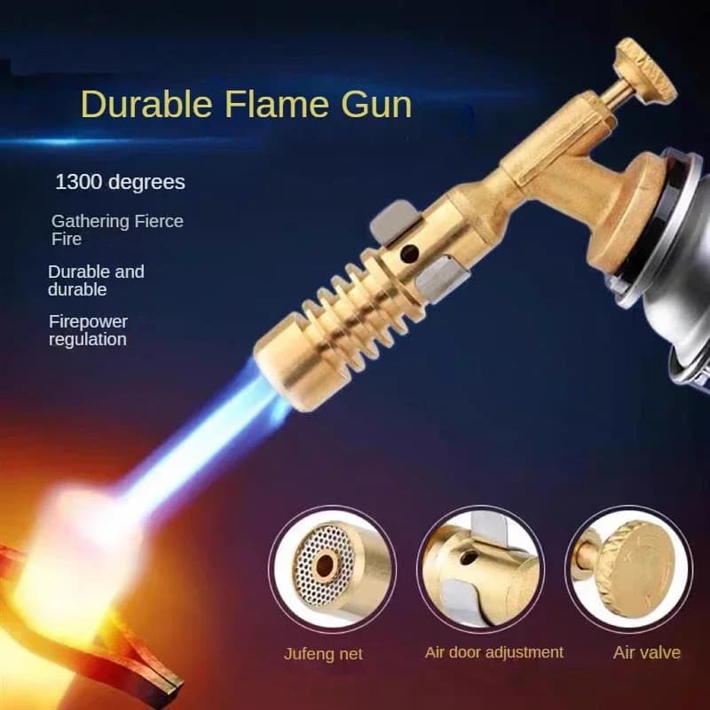 Torcia per saldatura Bruciatore a gas Pistola a fiamma portatile Butano Saldatura ad alta temperatura Accendino a gas Torcia da campeggio esterna BBQ Gas
