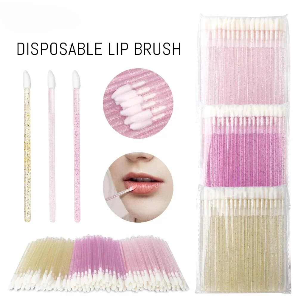 50 pcs brush for disposable lips extension eyelashes crystal applicator mascara sticks for lipstick set brushes for makeup woman tools