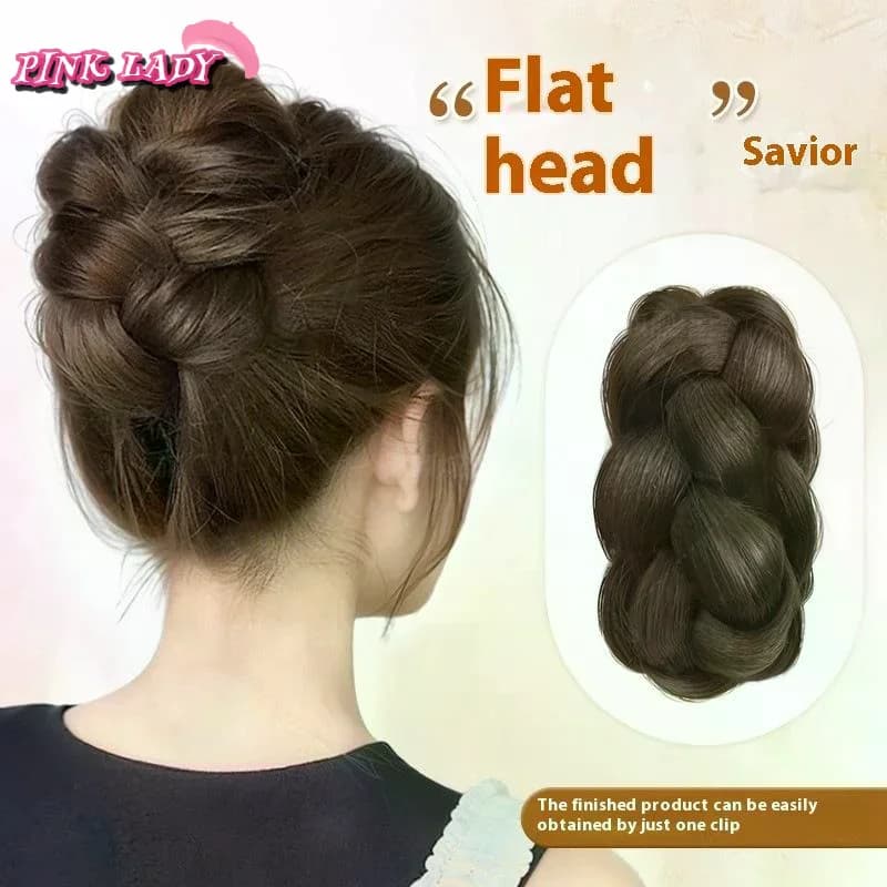 Fermagli per capelli da donna Treccia sintetica Accessorio per parrucca per capelli updo con panino soffice naturale per l'uso quotidiano e le feste