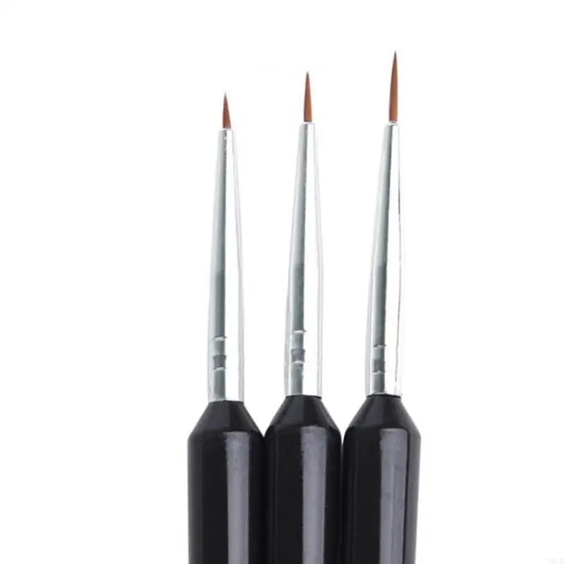 Y5LB 3PCS Art Brush Paint Pen Professional Striper Brush for Body/Face Paintings