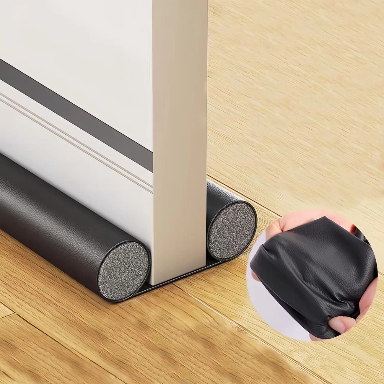 1PC Striscia sigillante in pelle da 96 cm/37,79 pollici per sotto la porta, insonorizzante, antivento, termica, anti-insetti e antipolvere