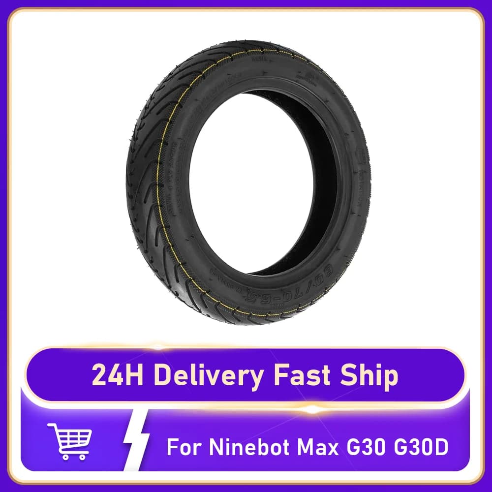 Pneumatico Anteriore e Posteriore Tubeless da 10 Pollici 60/70-6.5 per Monopattino Elettrico Ninebot Max G30 G30D G30LP, Pneumatico Sottovuoto con Valvola