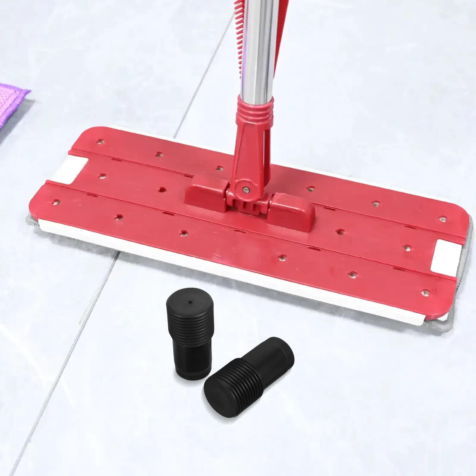2 Pezzi Adattatore a Filettatura Francese Facile da Installare per Aste Telescopiche Diritte, Scopa, Spazzola WC, 22mm, in Plastica Riutilizzabile
