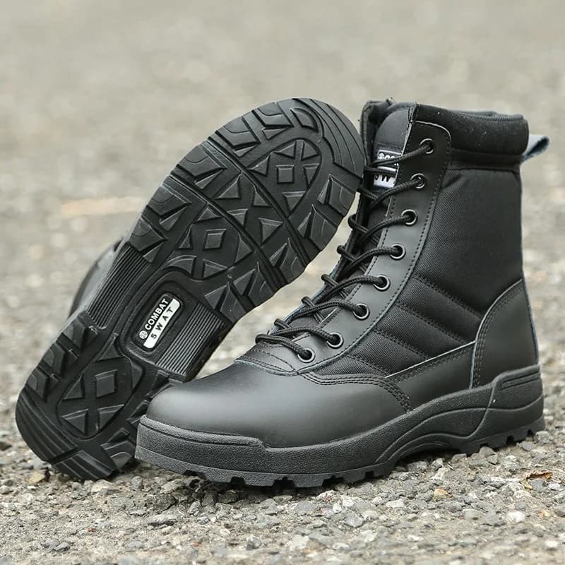 Stivali Alti da Uomo, Stivali da Combattimento per Deserto, Scarpe Antiscivolo da Escursionismo, Calzature di Sicurezza per Lavoro, Stivali Tattici da Allenamento Botas2025