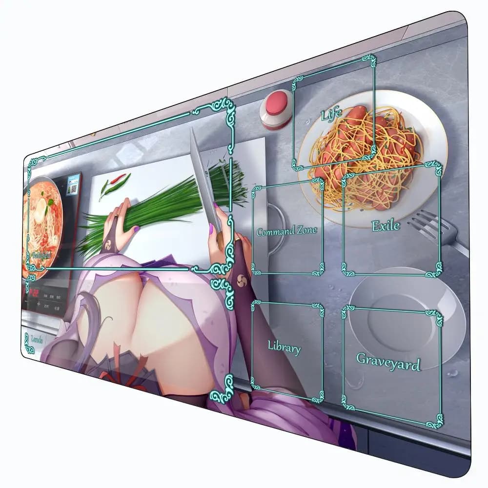 Tappetino da gioco Magic Card con zona Tappetino da gioco Mtg per ragazza anime a petto grande Tappetino da scrivania Tappetino da gioco Commander adatto per la raccolta di giochi