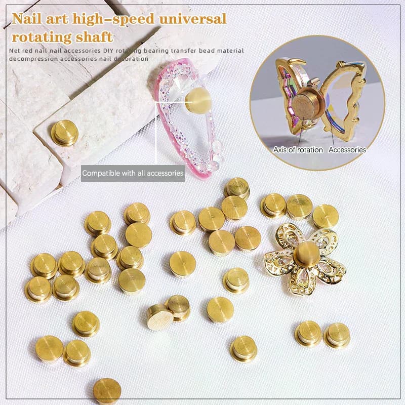 Set di 5 Cuscinetti Rotanti S/M/L per Nail Art, Gioielli, Manicure, Accessori Universali Girevoli