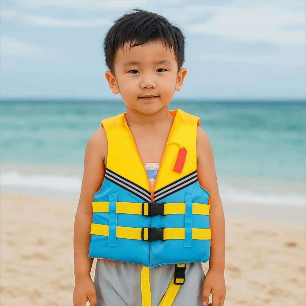 Universal Large Buoyancy Life Vest Jacket with Whistle Portable Marine Safety Vest Adjustable Straps Buoyancy Vest Skiing