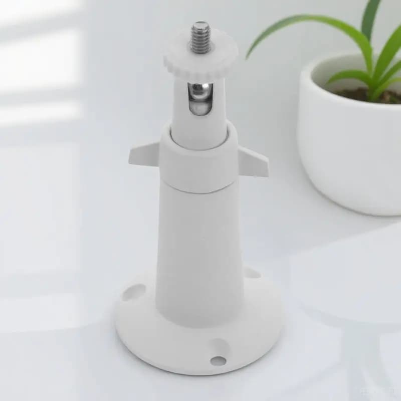 Wall mount for security camera, adjustable with 360 degree rotation and 90 degree inclination, monitor support.