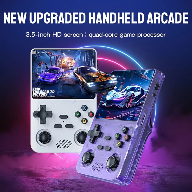 128G RX6S Retro Console per videogiochi portatile Sistema Linux Schermo IPS da 3,5 pollici Lettore video tascabile portatile 64GB Gioco amico Regalo