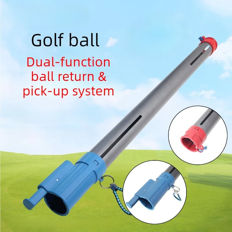 Raccoglitore di palline da golf multifunzionale, cilindro per la raccolta di palline da golf di grande capacità, dispositivo leggero per la raccolta di palline, accessorio sportivo portatile