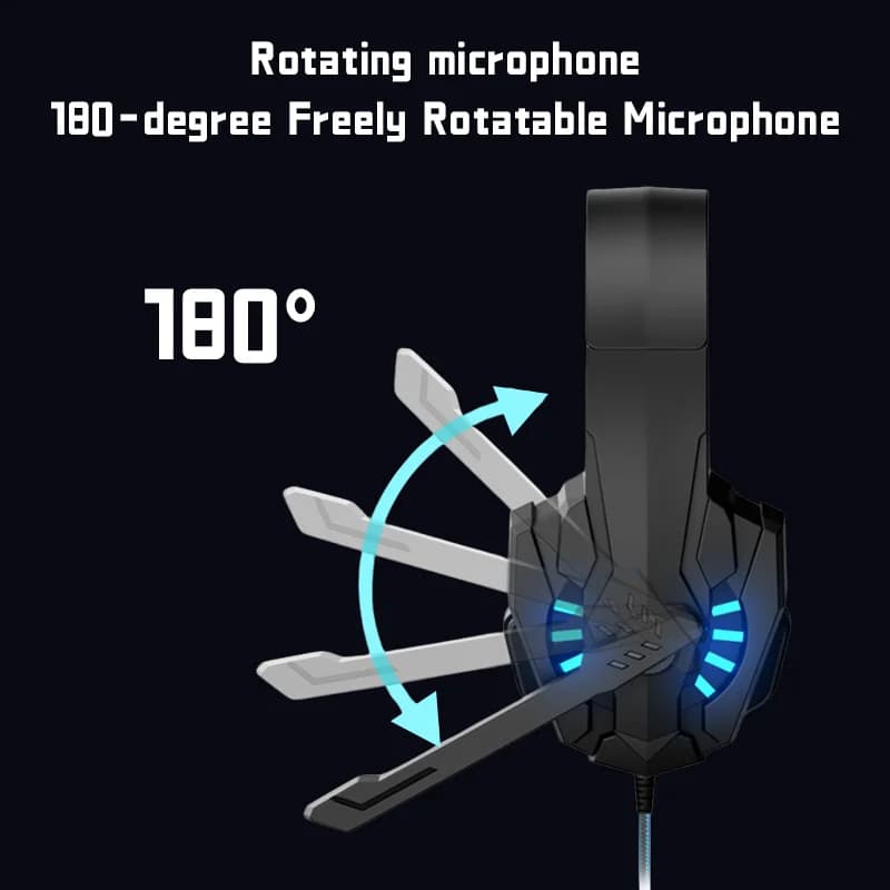 Wired gaming headphones with microphone Low latency stereo gaming headphones for PS4 PS5 Xbox Smartphone Laptop