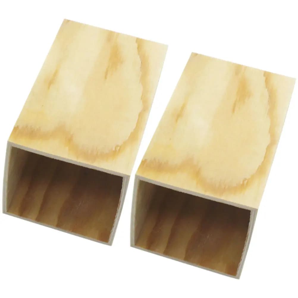 Set di 2 Organizzatori da Scrivania in Legno Massello con Finitura Naturale per Penne, Matite, Pennelli da Trucco, Accessori per Casa e Ufficio
