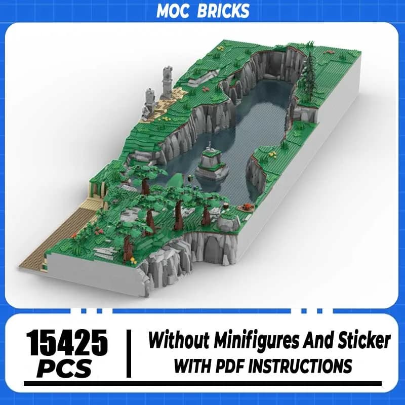 Modello di film Moc Mattoni da costruzione TW Grande laghetto piatto con tecnologia di costruzione di puzzle Korok Blocco modulare Giocattolo fai da te Regali di festa
