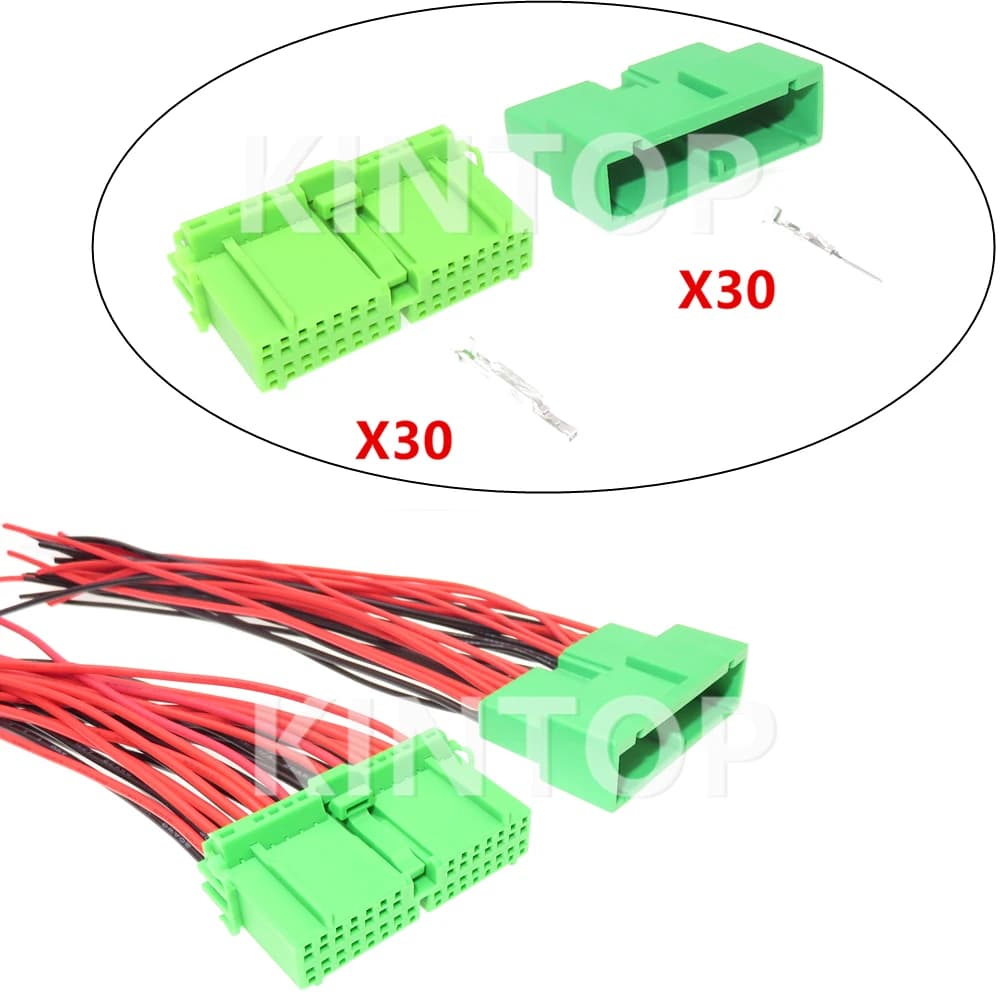 1 Set 30 pin connettore femmina maschio non sigillato automatico per Honda IL-AG5-30S-D3C1 presa di filo per strumenti automobilistici verde