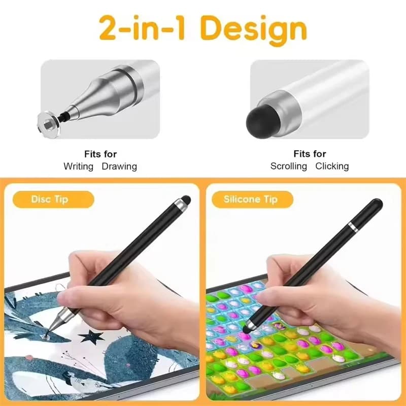 Penna stilo universale per Android IOS Disegno Touch screen capacitivo per Xiaomi Samsung Penne per tablet 2 in 1 ad alta sensibilità