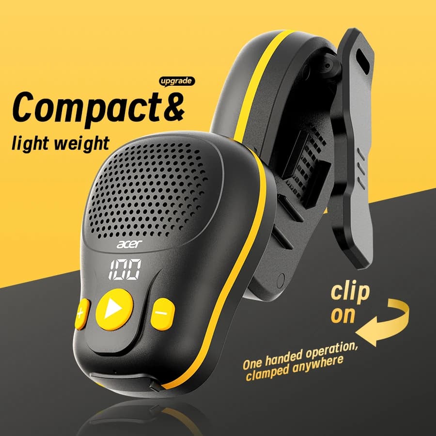 Acer OSK248 Portable Clip-On Bluetooth Speaker IPX6 Waterproof Open Ear Mini Wireless Loudspeaker 18H Long Battery Life