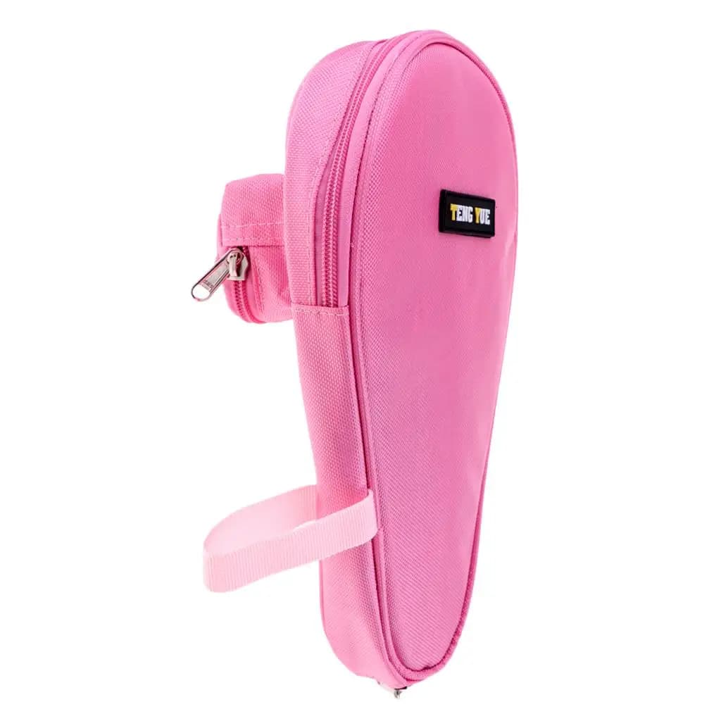 Custodia per racchetta da paddle Custodia per racchetta da tennis con tasca per palline per contenere 2 accessori per ping pong da paddle, rosa