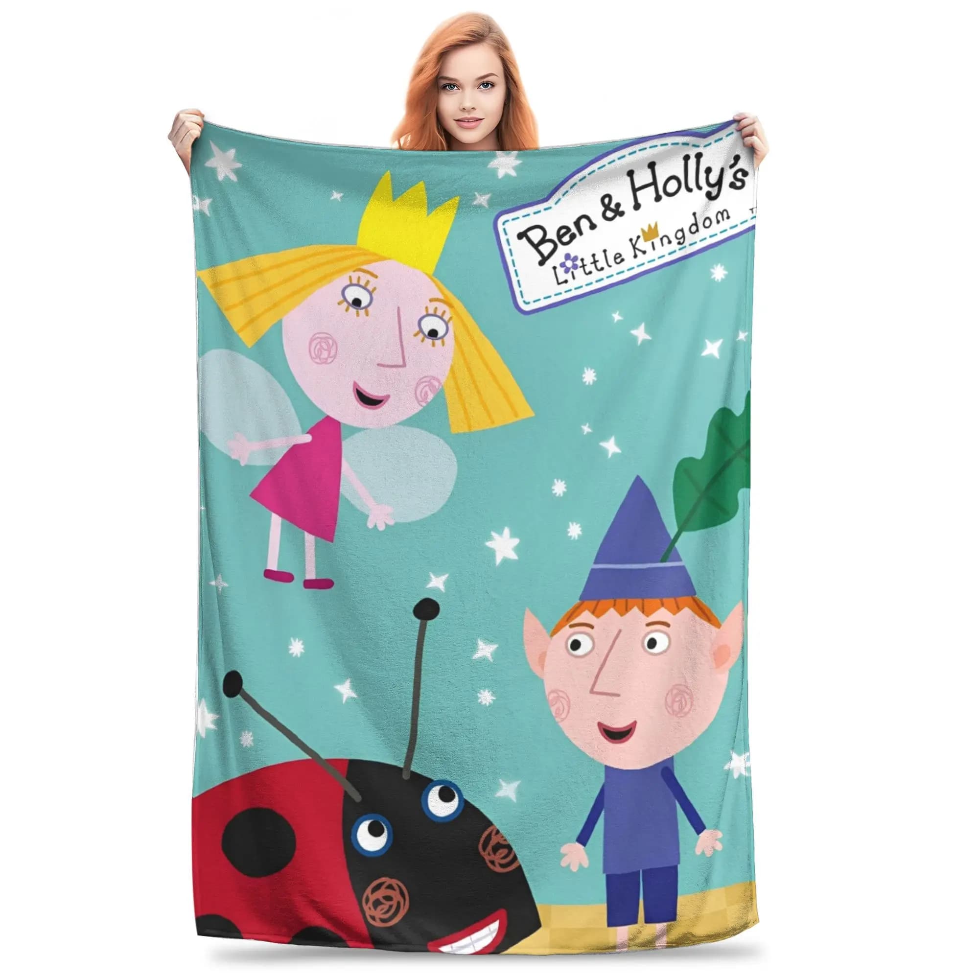 B-Ben e H-Holly Dreamy World Coperta in pile Wonder Realm Coperta calda multifunzione per copriletti del divano di casa