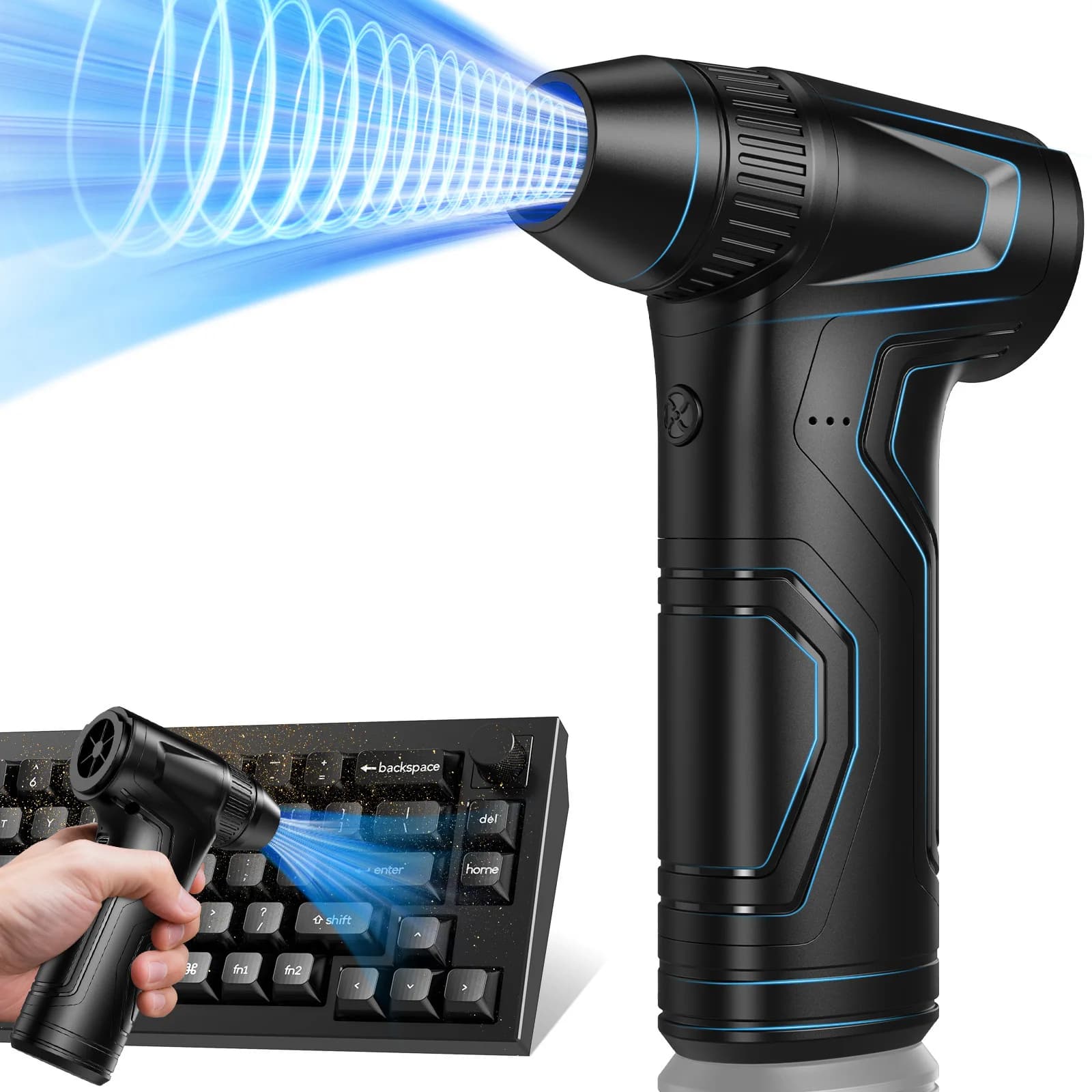 Ventilatore Turbo Potenziato, Ventilatore Elettrico da 15000 RPM, Soffiatore d'Aria Super Turbo Jet, Strumento per la Pulizia dell'Auto, Soffia Polvere